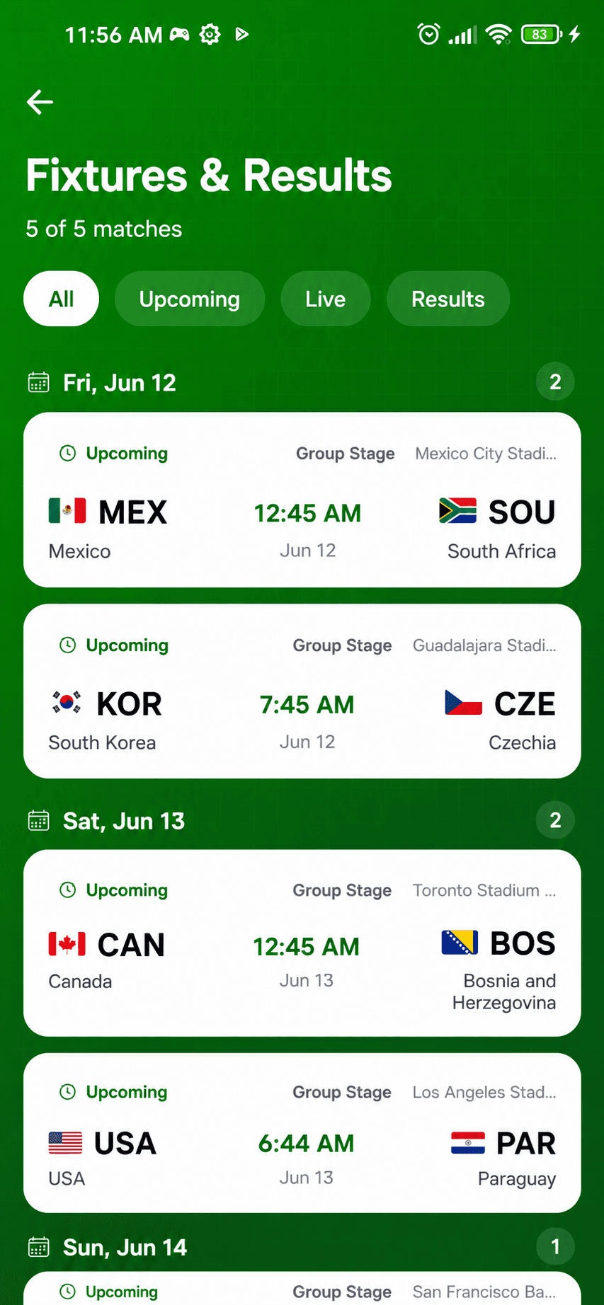 Fixtures — FansBall Knowledge screenshot